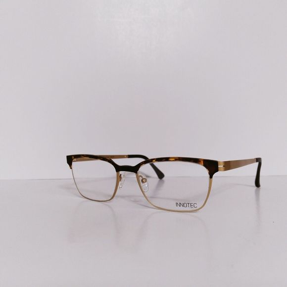Mens Innotec Colt Eyeglasses Frames And Case 51-18-145 Tortoise Gold Never Worn - Picture 2 of 10